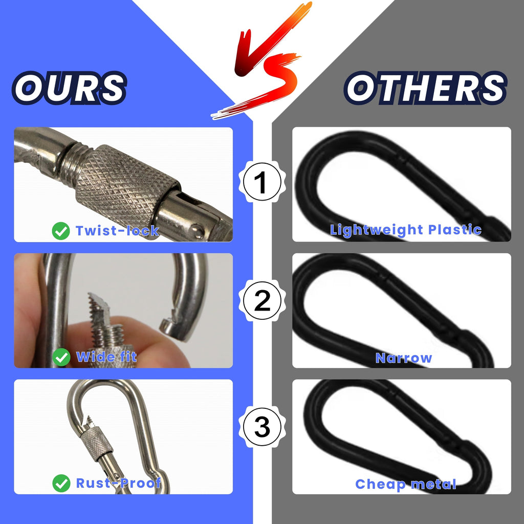 Boat Marine Snap Hook Carabiner with Screw Lock for Marine and Boating Use