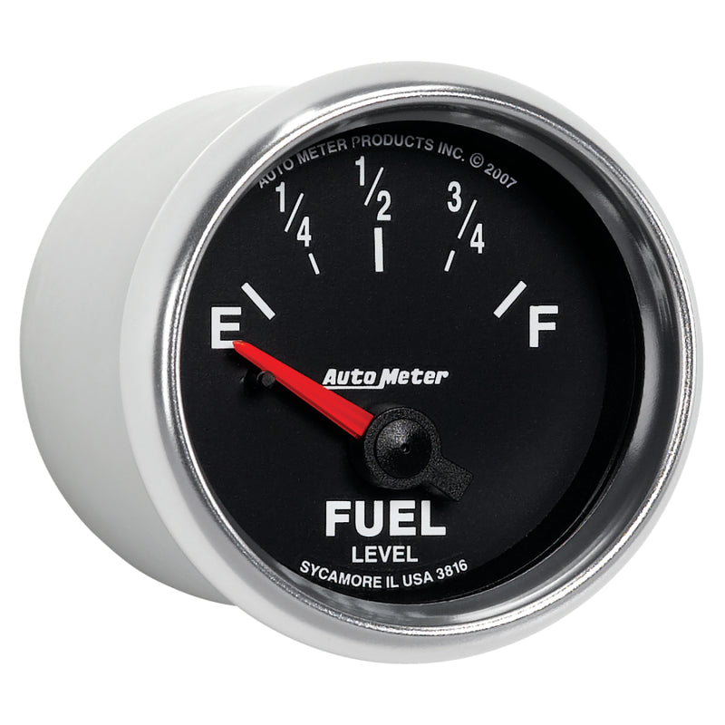 AutoMeter Gauge Fuel Level 2-1/16in. 240 Ohm(e) to 33 Ohm(f) Elec Gs 3816