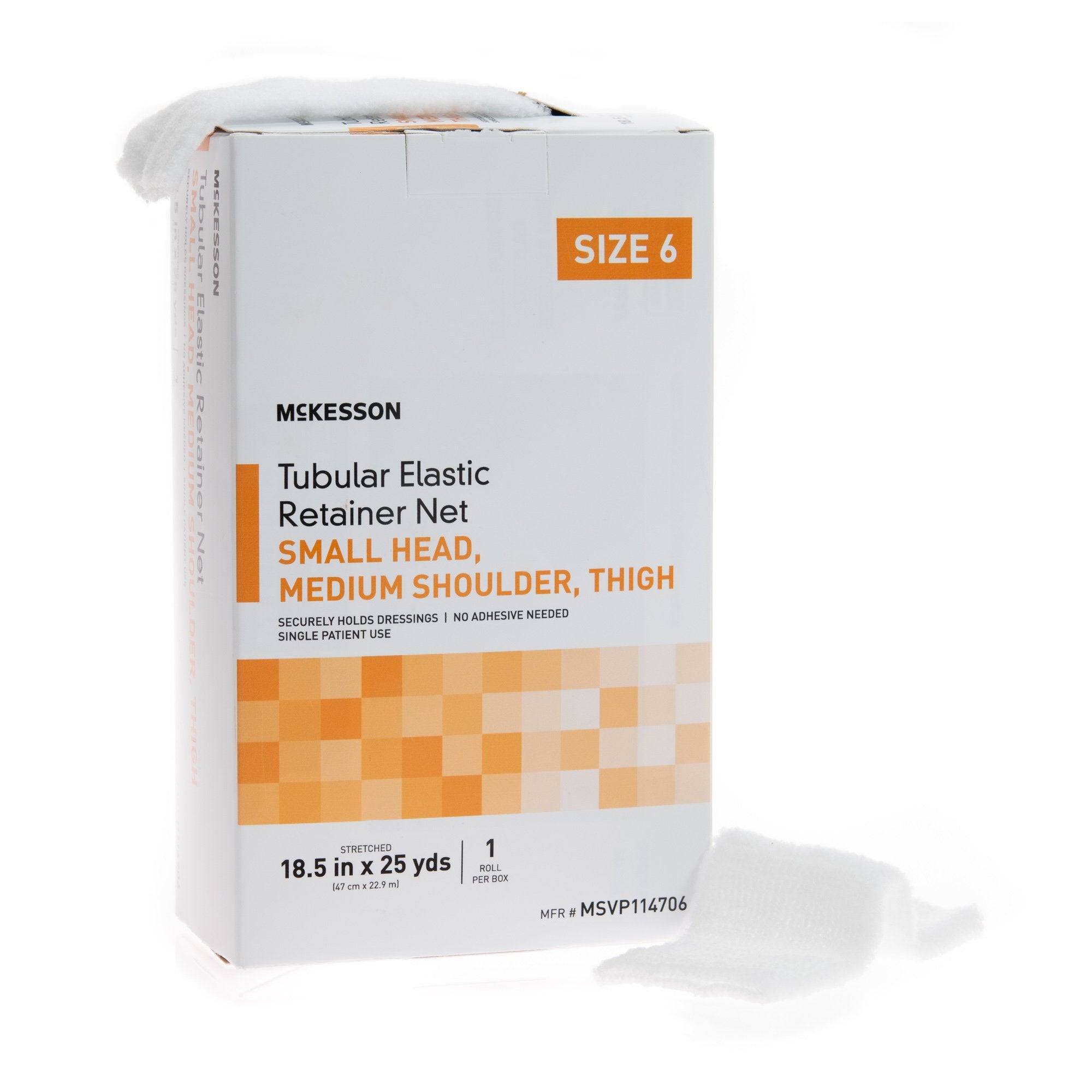 McKesson Tubular Bandage, Small Head, Medium Shoulder, Thigh, 18.5" x 25 Yard MSVP114706