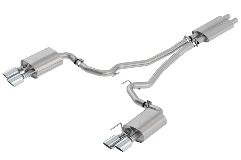 Borla 2018-2022 Ford Mustang GT Cat-Back Exhaust System Touring- Rolled Polished Tips 1014045