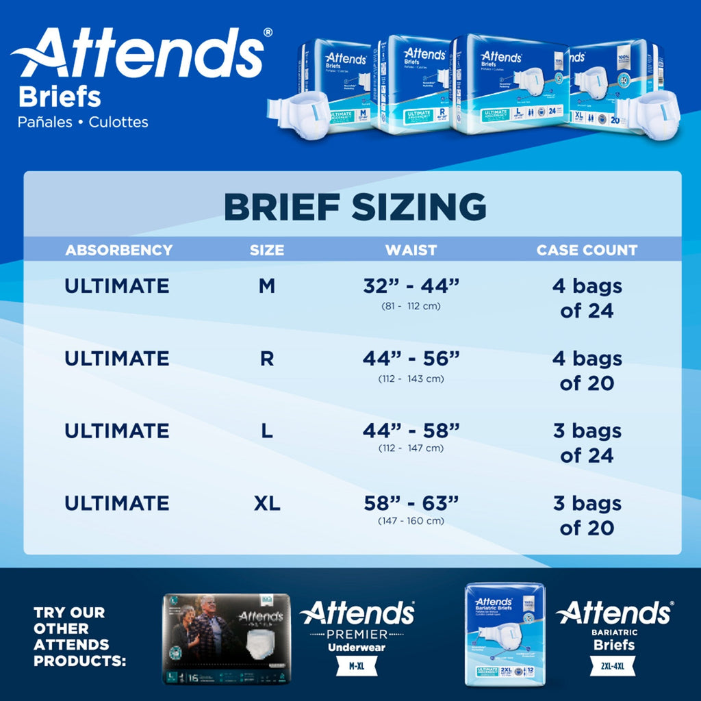 Attends® Advanced Briefs, Medium DDC20