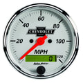 AutoMeter Gauge Speedo 3-1/8in. 120MPH Elec Prog W/ Lcd Odo Chevrolet Heritage Bowtie 1388-00408