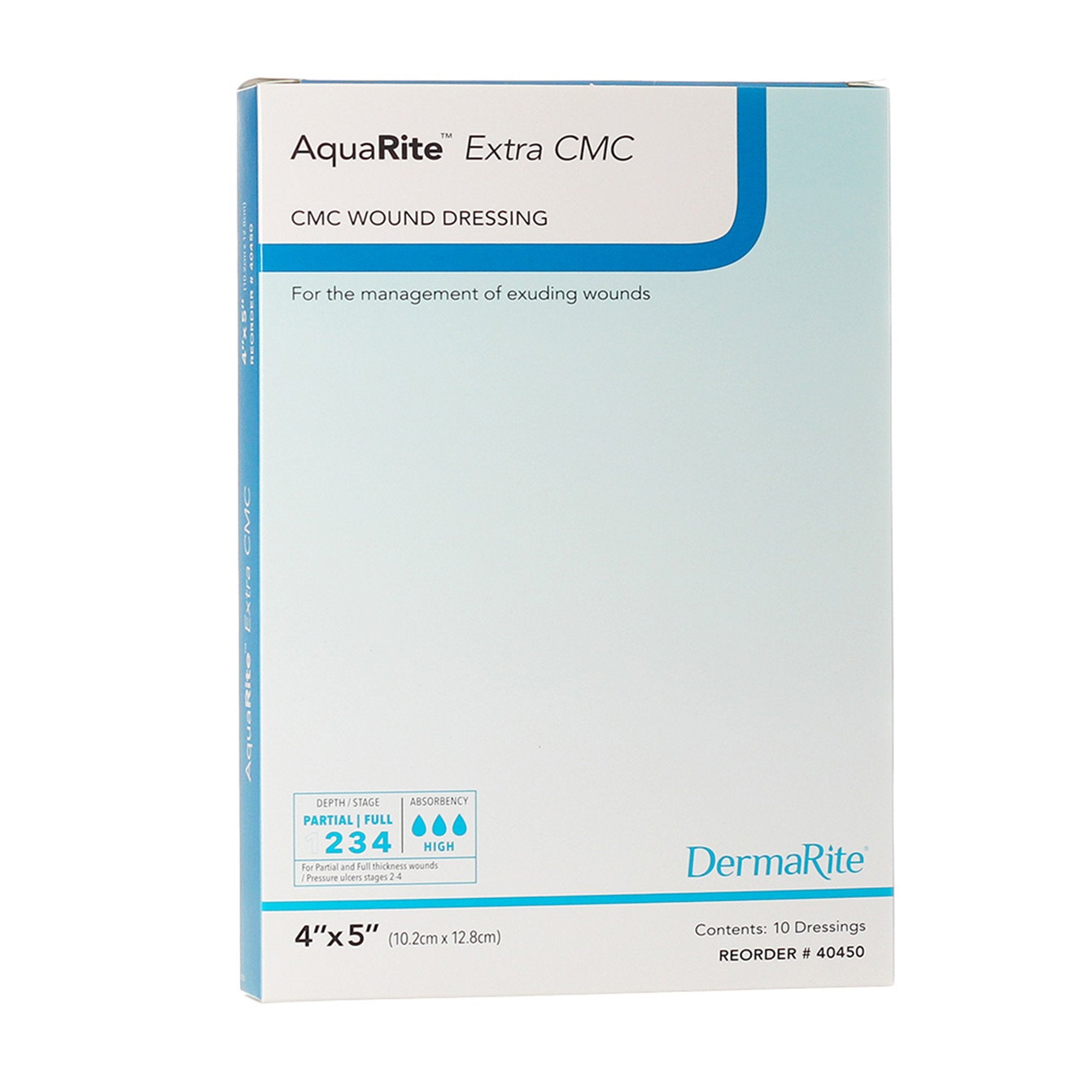 AquaRite™ Extra CMC Gelling Fiber Wound Dressing, 4 x 5 Inch 40450