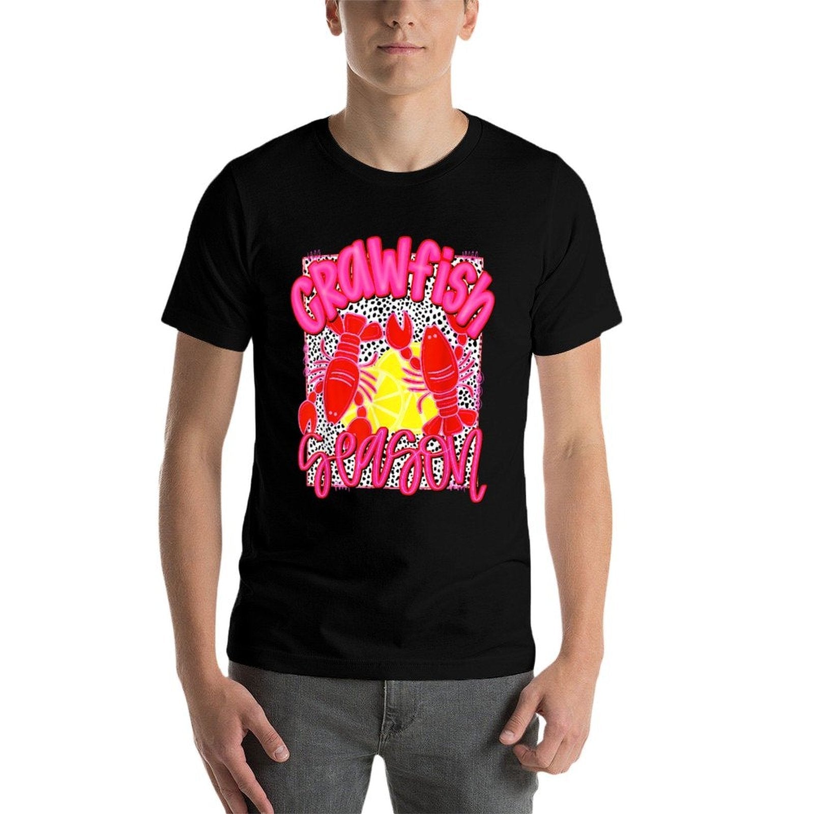 Crawfish Season Funny For Men Women Kids  Polyester Blend T-Shirt