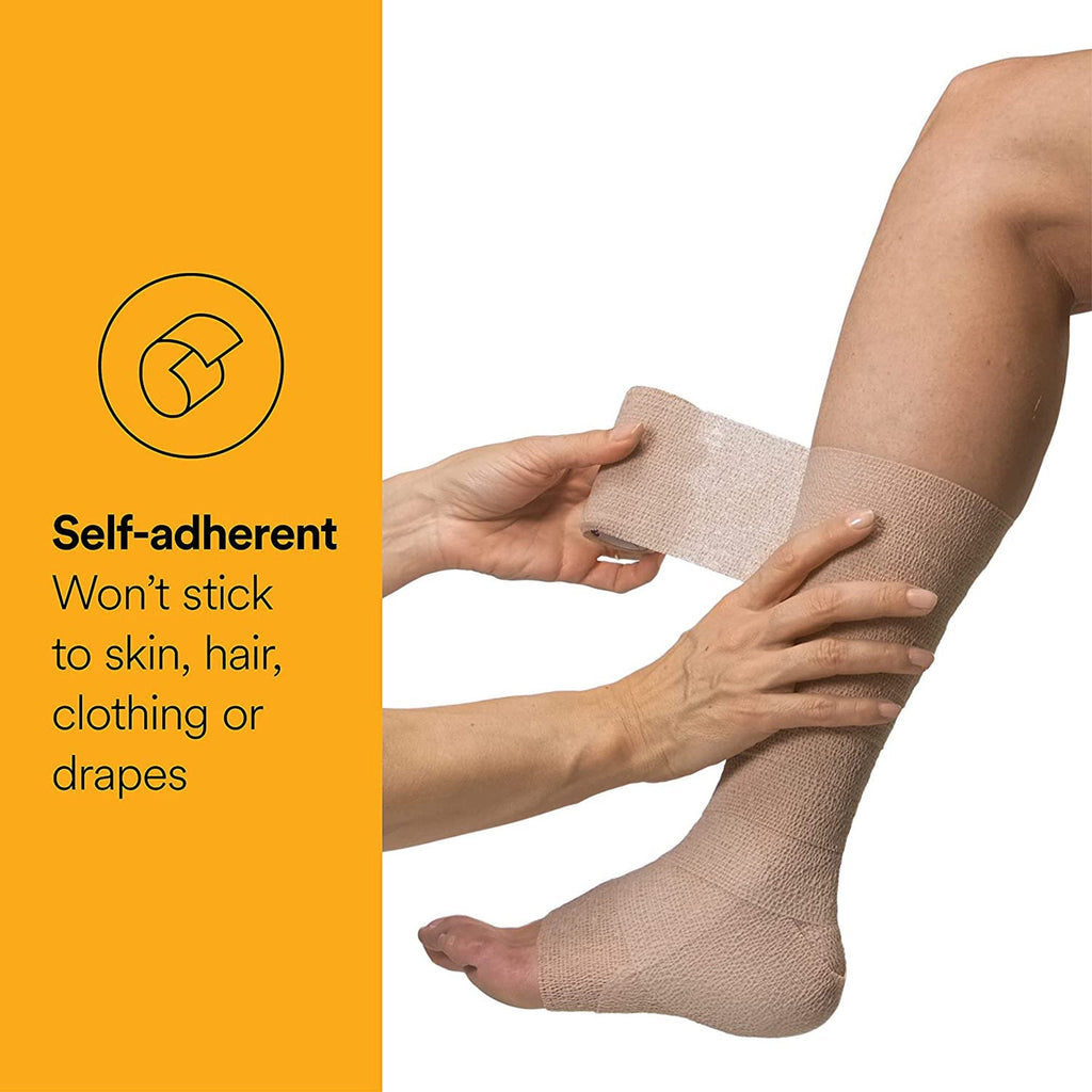 Cohesive Bandage 3M™ Coban™ NL 2 Inch X 2 Yard Self-Adherent Closure Tan NonSterile Standard Compression 2082-1X