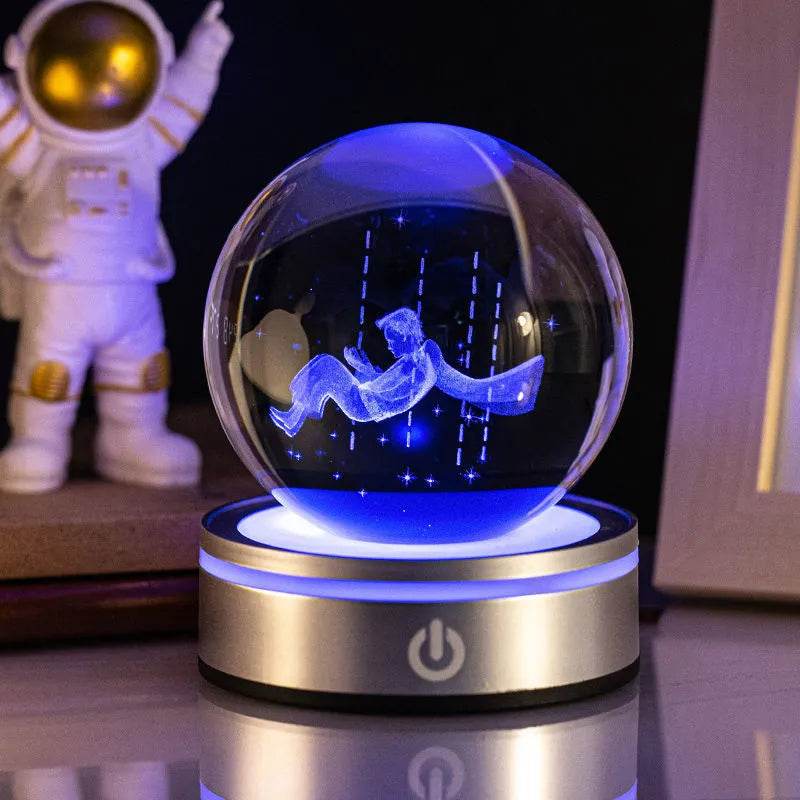 3D Space LED Crystal Ball Lamp