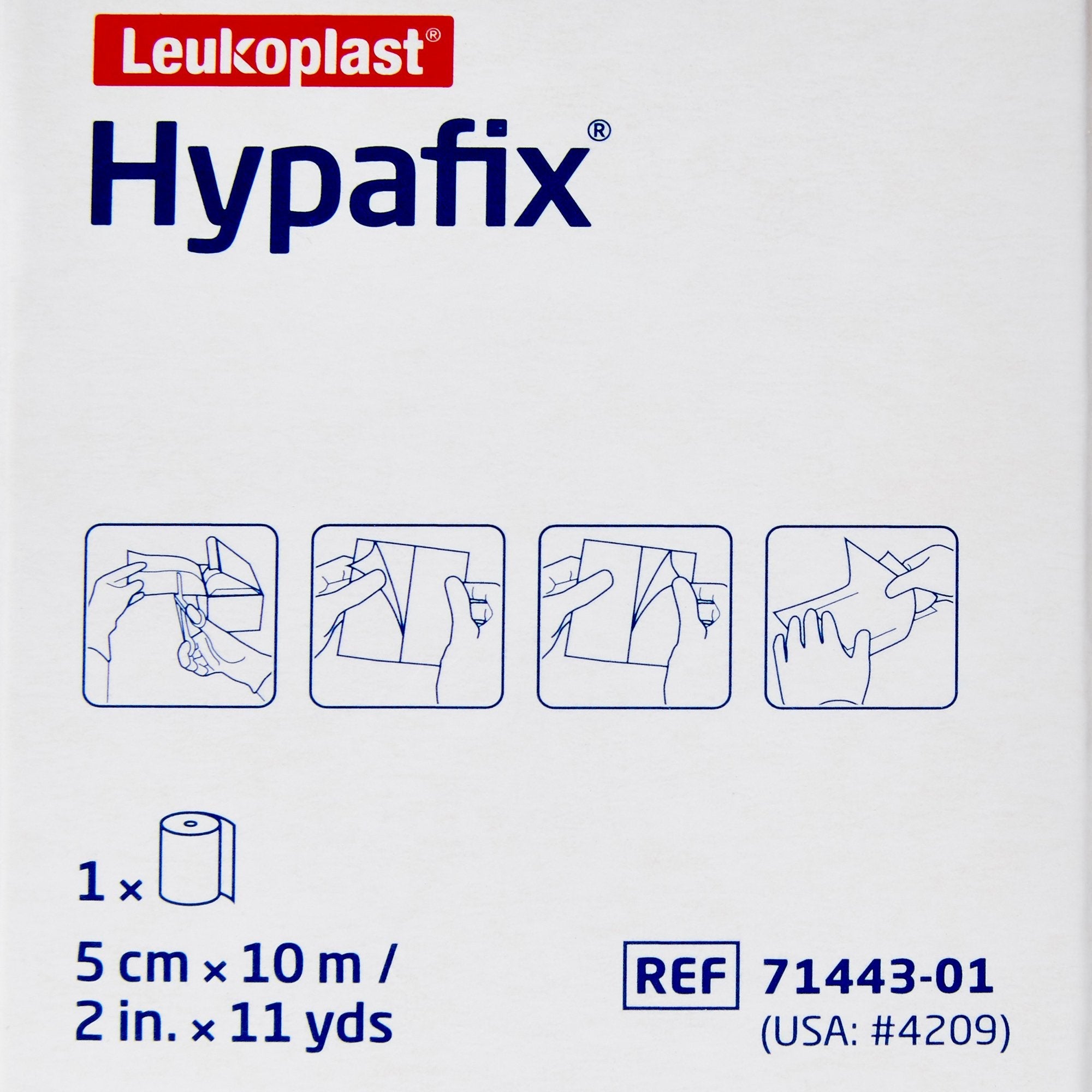Hypafix® Nonwoven Dressing Retention Tape, 2 Inch x 10 Yard, White 4209