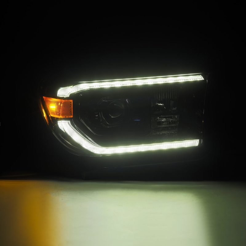 AlphaRex 07-13 Toyota Tundra / 08-17 Sequoia LUXX-Series LED Proj HL Blk w/Actv Lgt Seq. Sig + DRL 880823 *Discontinued