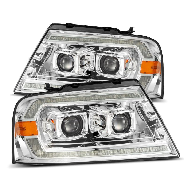 AlphaRex 06-08 Lincoln Mark LT LUXX-Series LED Projector headlights Black w/ Sequential Signal 880132 *Discontinued