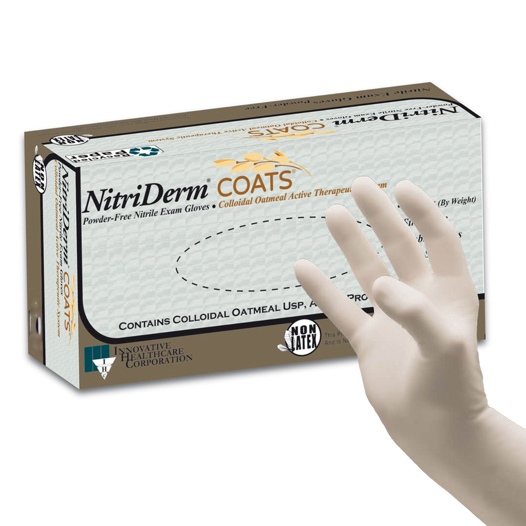 NitriDerm® Coats® Nitrile Exam Glove, Medium, White 125202