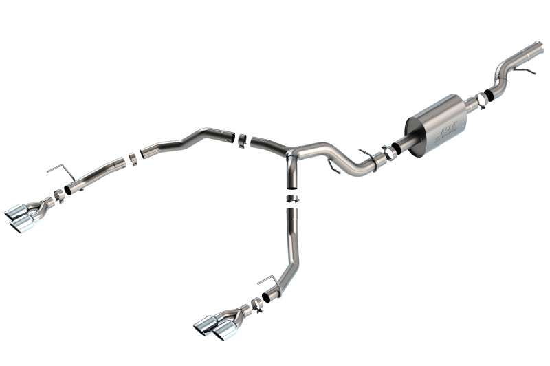 Borla 21-22 Chevrolet Tahoe 6.2L V8 2/4WD 4DR Brushed T-304 Stainless Steel S-Type Cat-Back Exhaust 140859