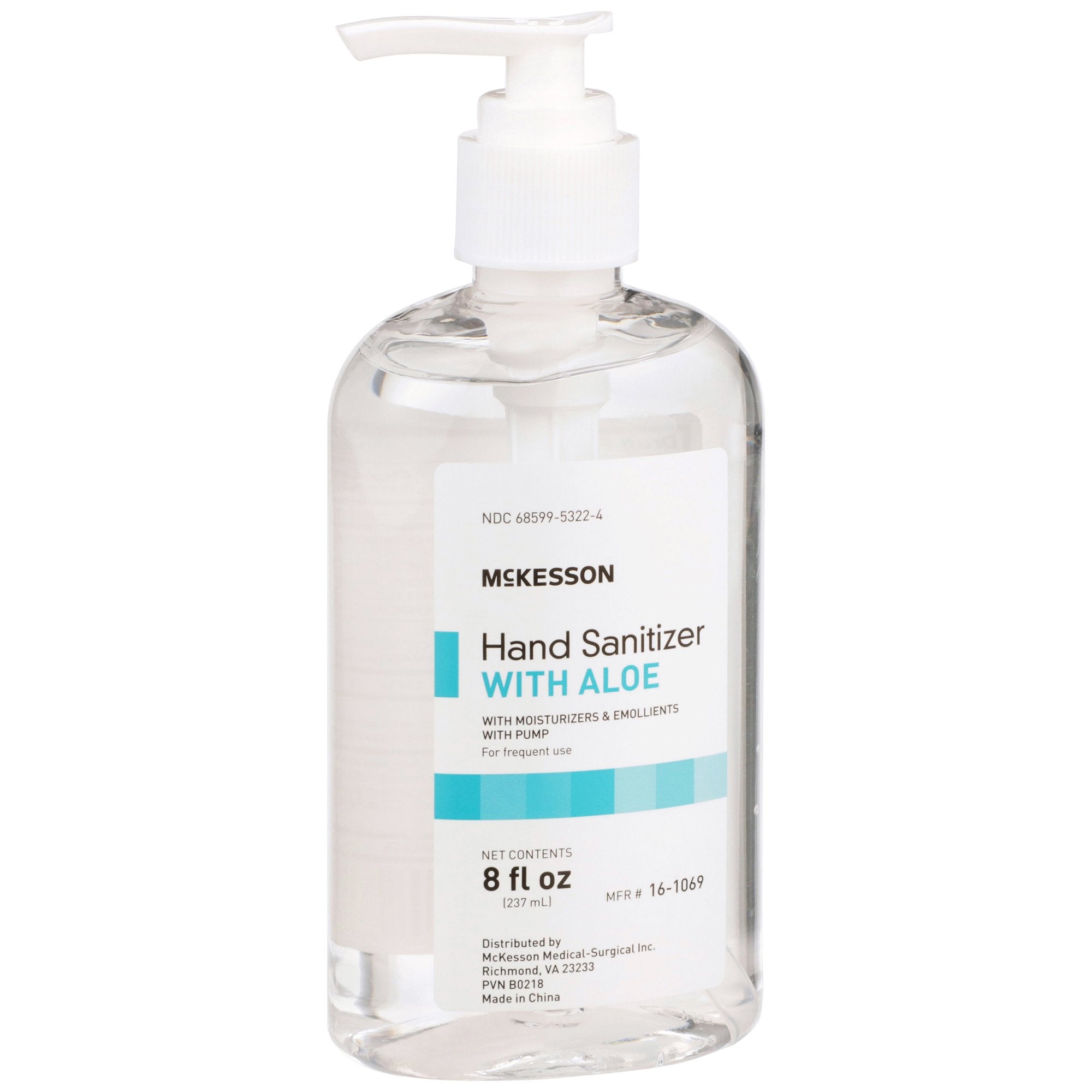 McKesson Gel Hand Sanitizer with Aloe, 8 oz. Pump Bottle 16-1069