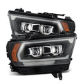 AlphaRex 19-22 Dodge Ram 1500 LUXX LED Proj Headlights Black w/Seq Activation Light/Seq Signal/DRL 880576 *Discontinued