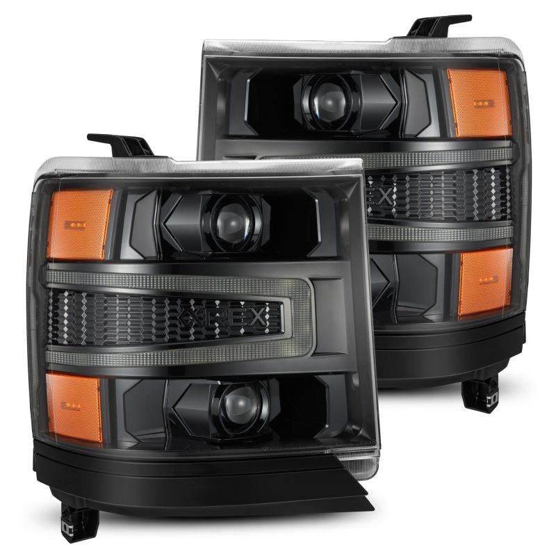 AlphaRex 16-18 Chevy 1500HD LUXX LED Proj Headlights Alpha-BK w/Seq Atv Lgt / SeqSig (Req PN 810023) 880233 *Discontinued