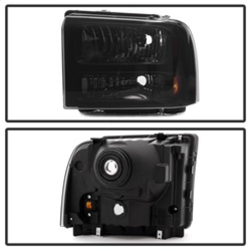 SPYDER Xtune Ford F250 F350 F450 Superduty Excursion 99-04 Headlights Black Smoked HD-JH-FF25099-HA-BSM 9033001