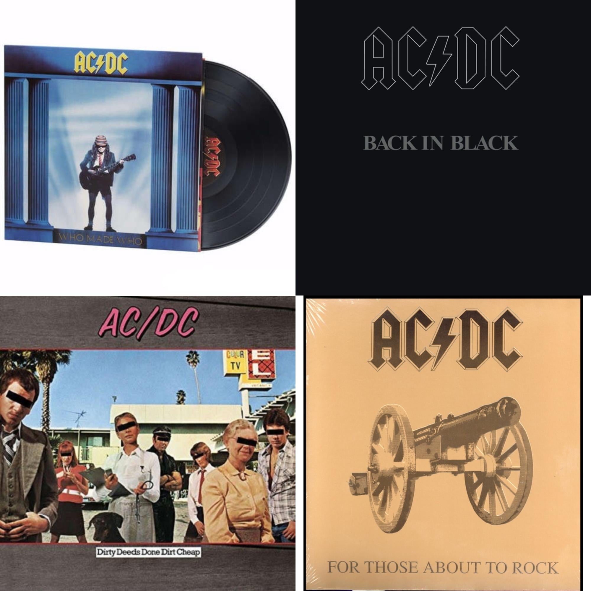 Dirty Deeds Done Dirt Cheap (180G) & Back In Black (180G) & For Those About To Rock (180G) & Who Made Who (180G)