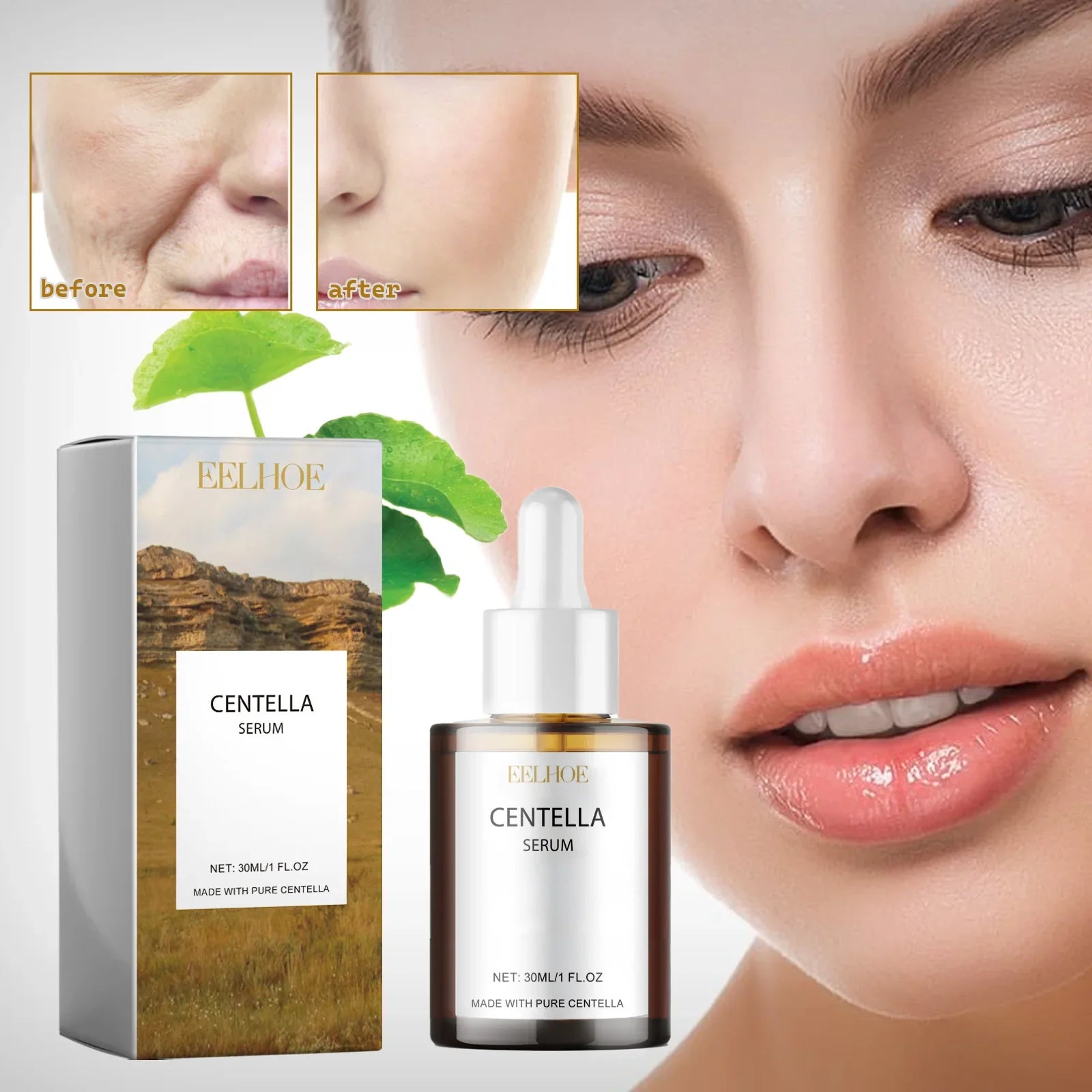 Centella Asiatica Skin Serum - Deep Moisturize & Replenish Care Essence Improve Skin Health Relieve Dry & Discomfort