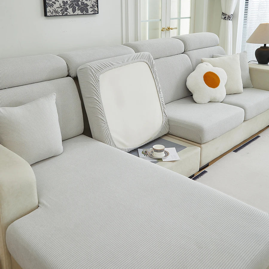 Four-season universal new solid color sofa hats jacquard all-inclusive sofa cushion covers non-slip breathable sofa hats wholesa