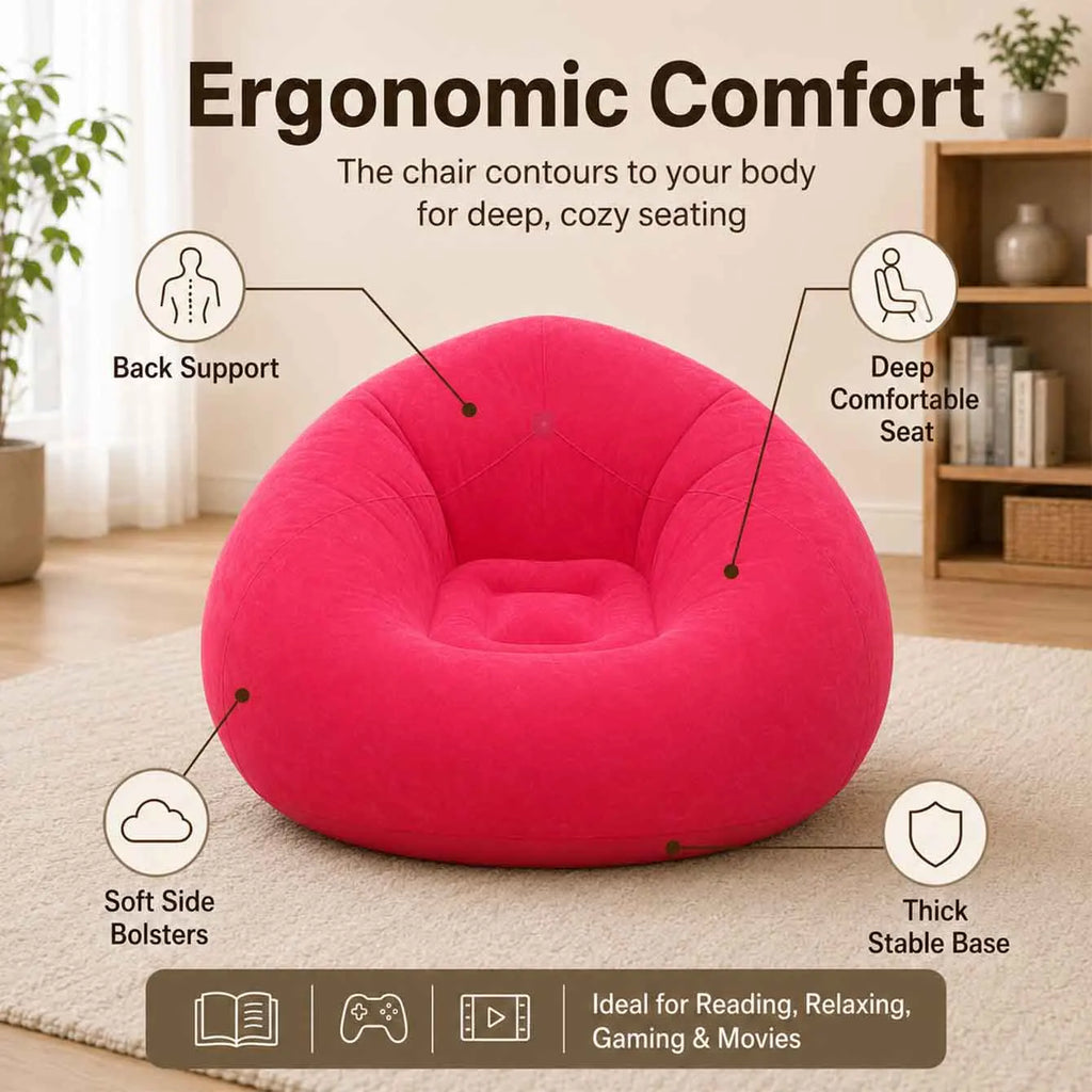 1PC Inflatable Bean Bag Chairs Outdoor Blow Up Camping Chairs