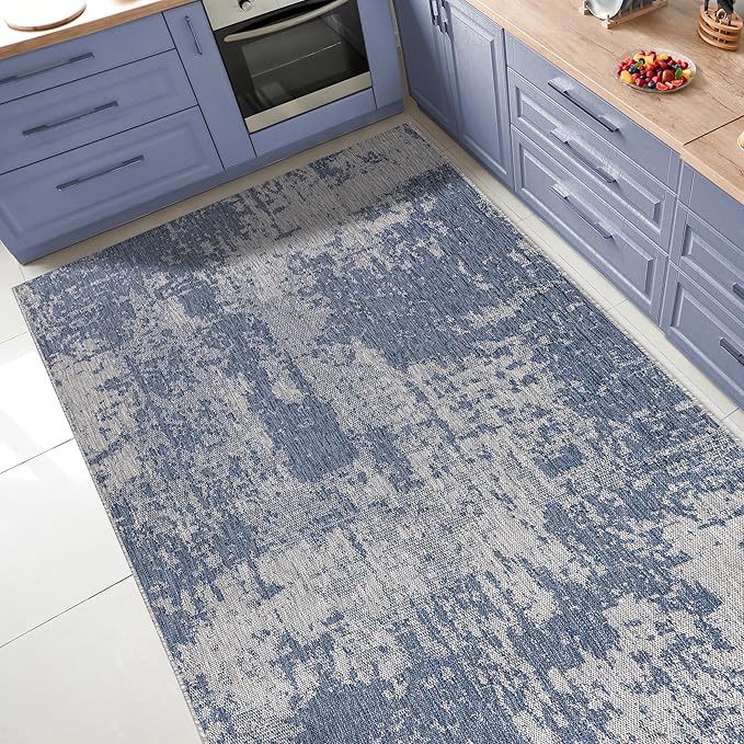 Keen Home Design Terrace Outdoor Area Rug - 9x12 Washable Indoor/Outdoor Rug for Patio, Kitchen, Balcony, Beach, Garden, Deck and Porch, Size: 8'10"x12'