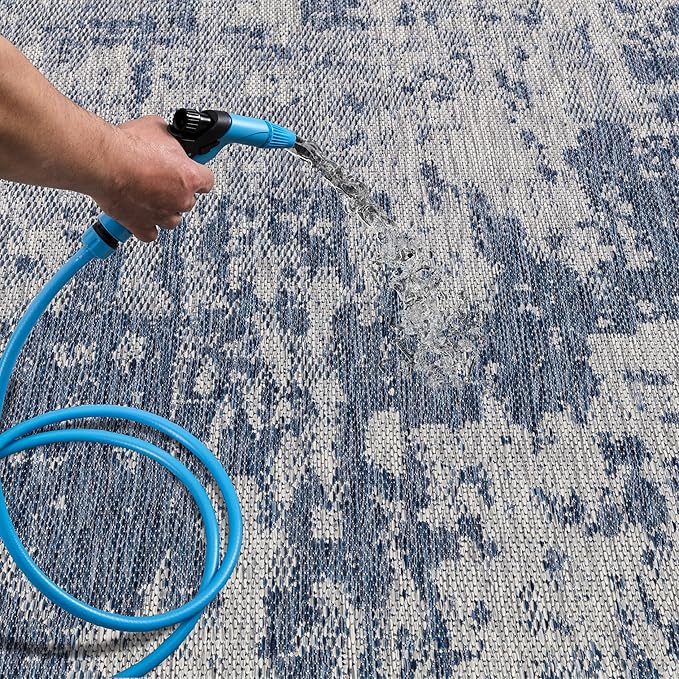 Keen Home Design Terrace Outdoor Area Rug - 9x12 Washable Indoor/Outdoor Rug for Patio, Kitchen, Balcony, Beach, Garden, Deck and Porch, Size: 8'10"x12'