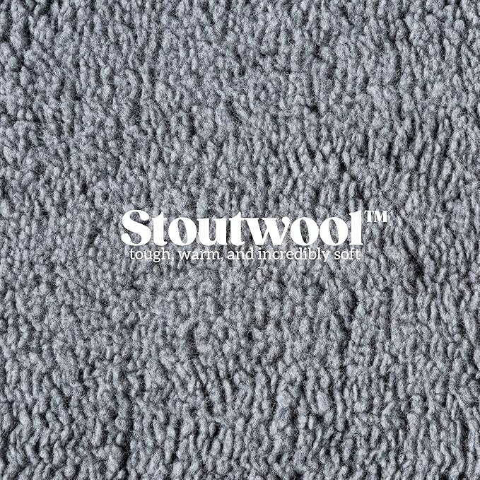 Stoutwool Indestructible Dog Bed - Fluffy Chew Proof Dog Crate Pad - Tough Kennel Pad for Aggressive Chewers - Ideal for Extra Large Breeds & Fits 48-Inch Crate - 47"x29", Charcoal