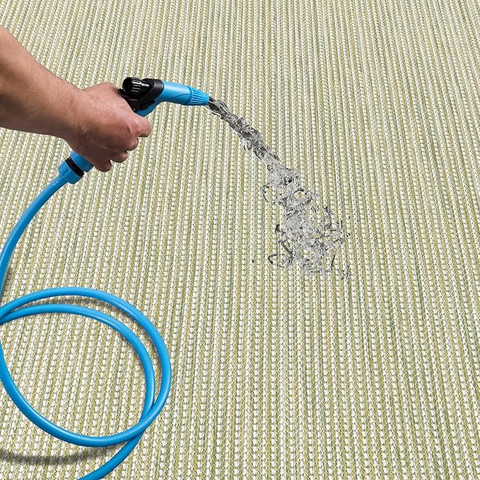 Keen Home Design Terrace Outdoor Area Rug - 10x14 Washable Indoor/Outdoor Rug for Patio, Kitchen, Balcony, Beach, Garden, Deck and Porch, Size: 10'x14'