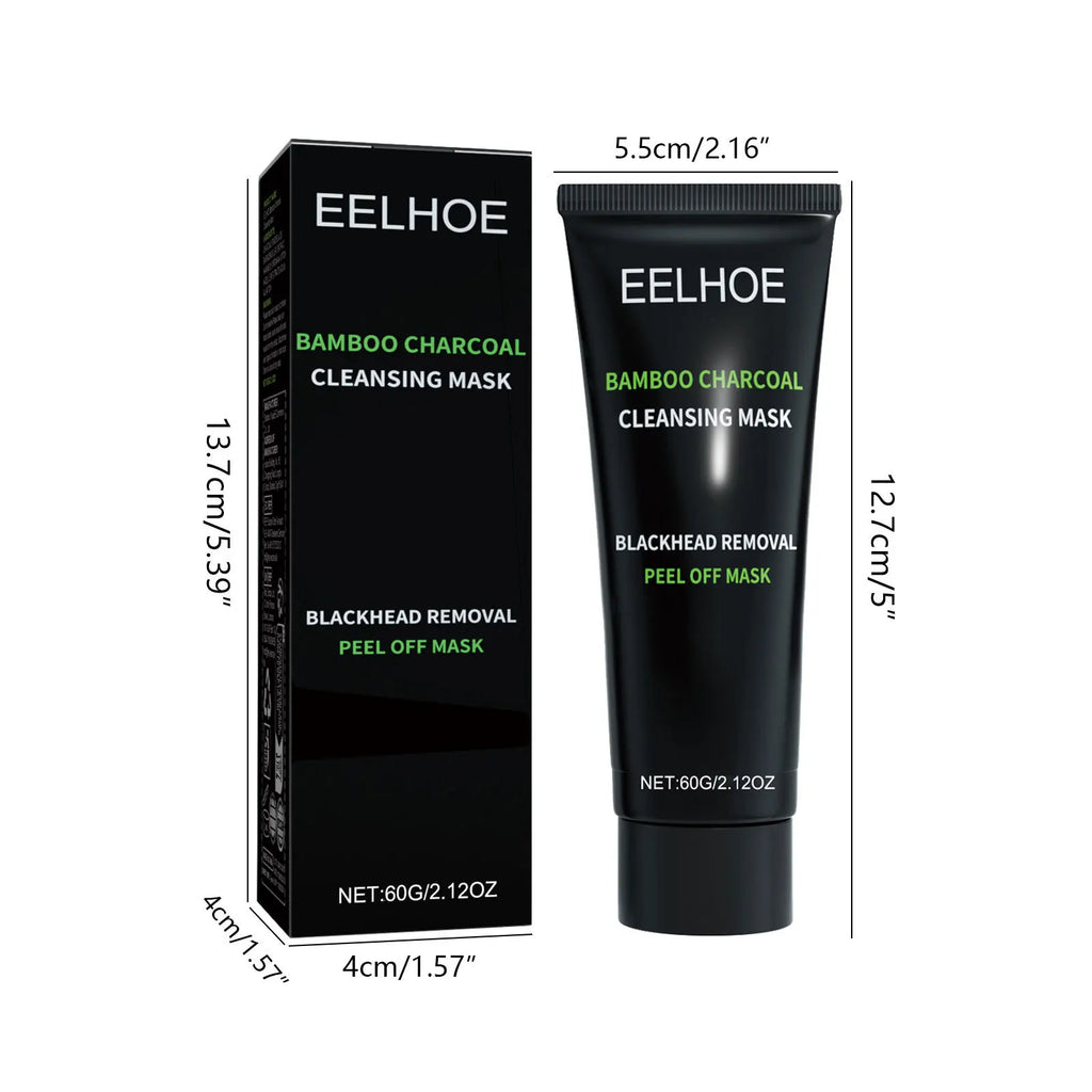 Eelhoe Bamboo Charcoal Blackhead Remover Face Mask Deep Cleansing Pores Shrink Nourishing Acne Treatment Face Peel Off Mask