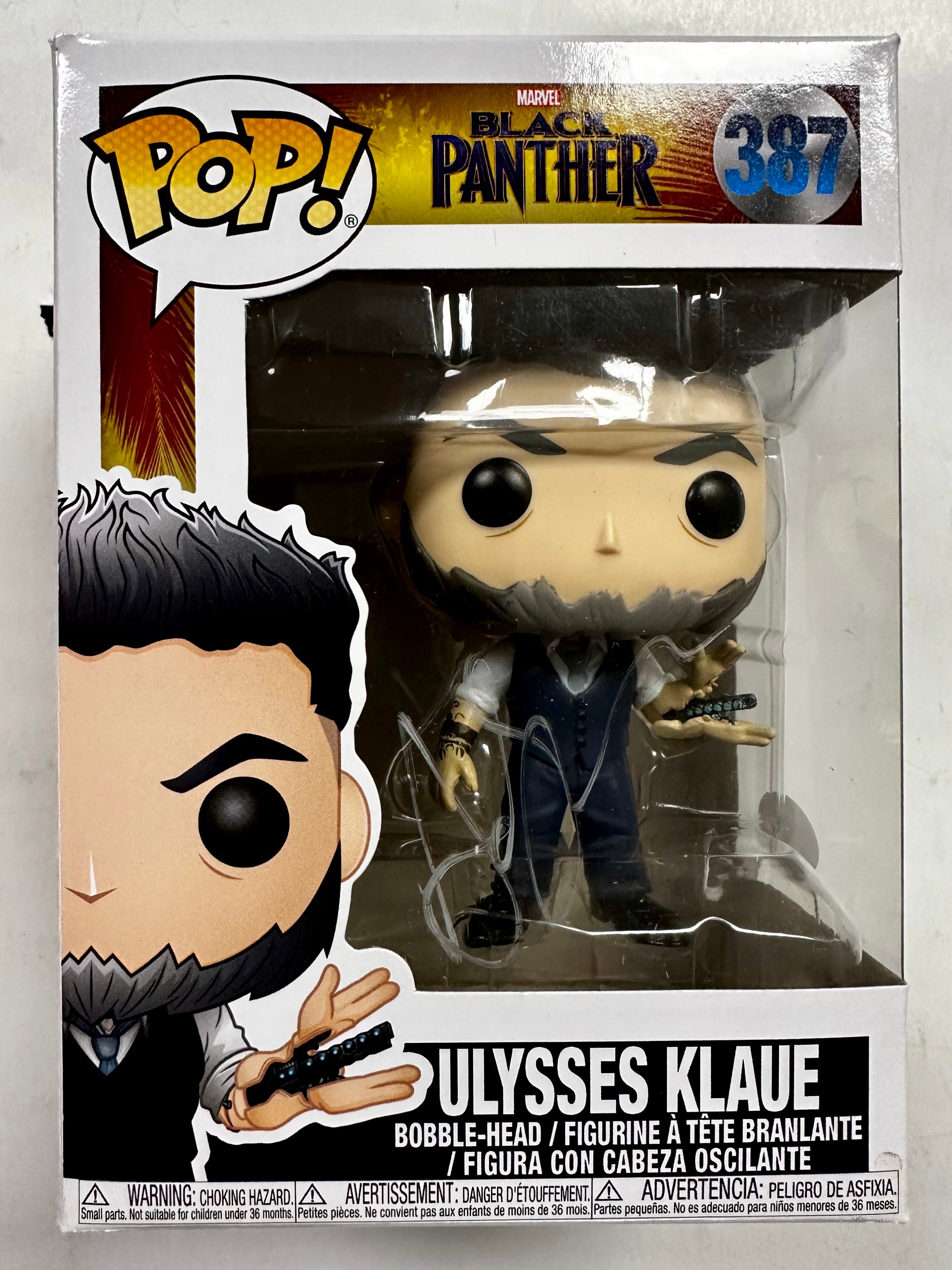 Andy Serkis Signed Marvel Ulysses Klaue 2018 Vaulted Funko Pop! #387 JSA COA