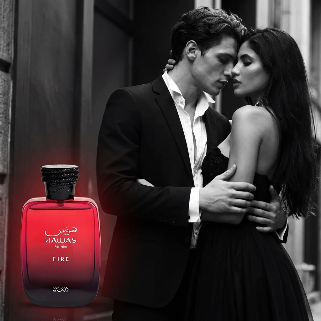 100ML Hawas Fire Eau De Parfum For Men Arabian Woody Long Lasting Fragrance Ideal Gift
