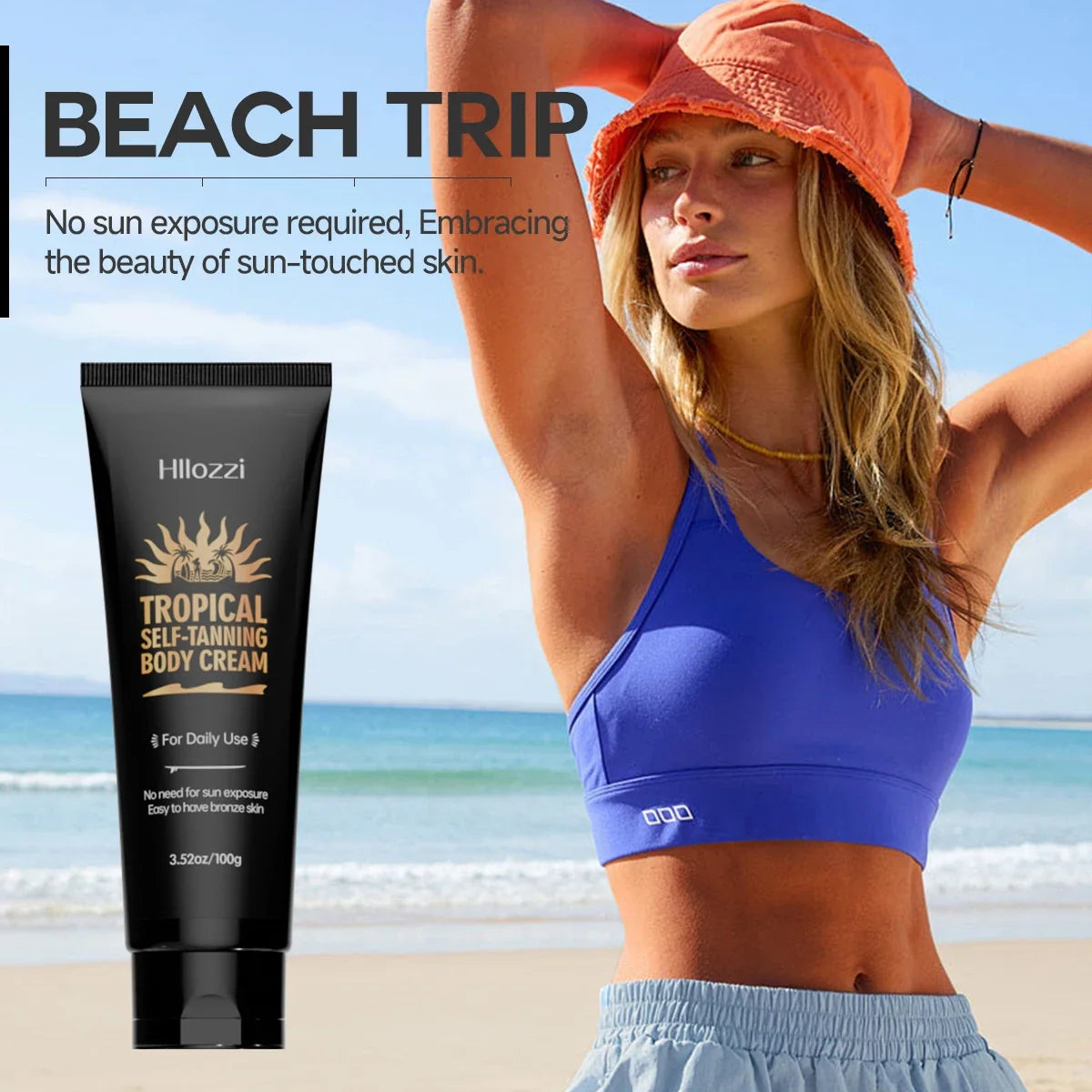 self-tanning lotion can be used on all parts of the face and body to hydrate and moisturize. faster and deeper tanning effects