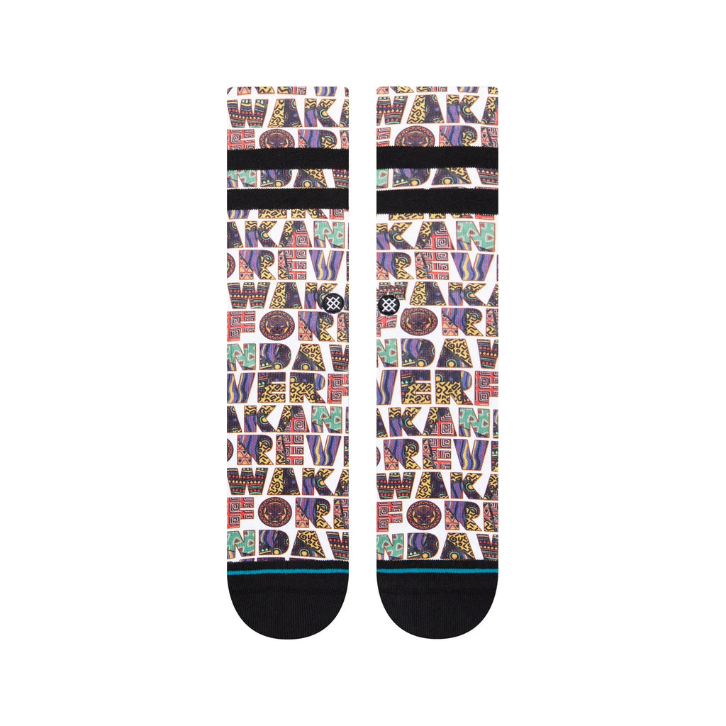 Stance Black Panther Wakanda Forever Crew Socks - White