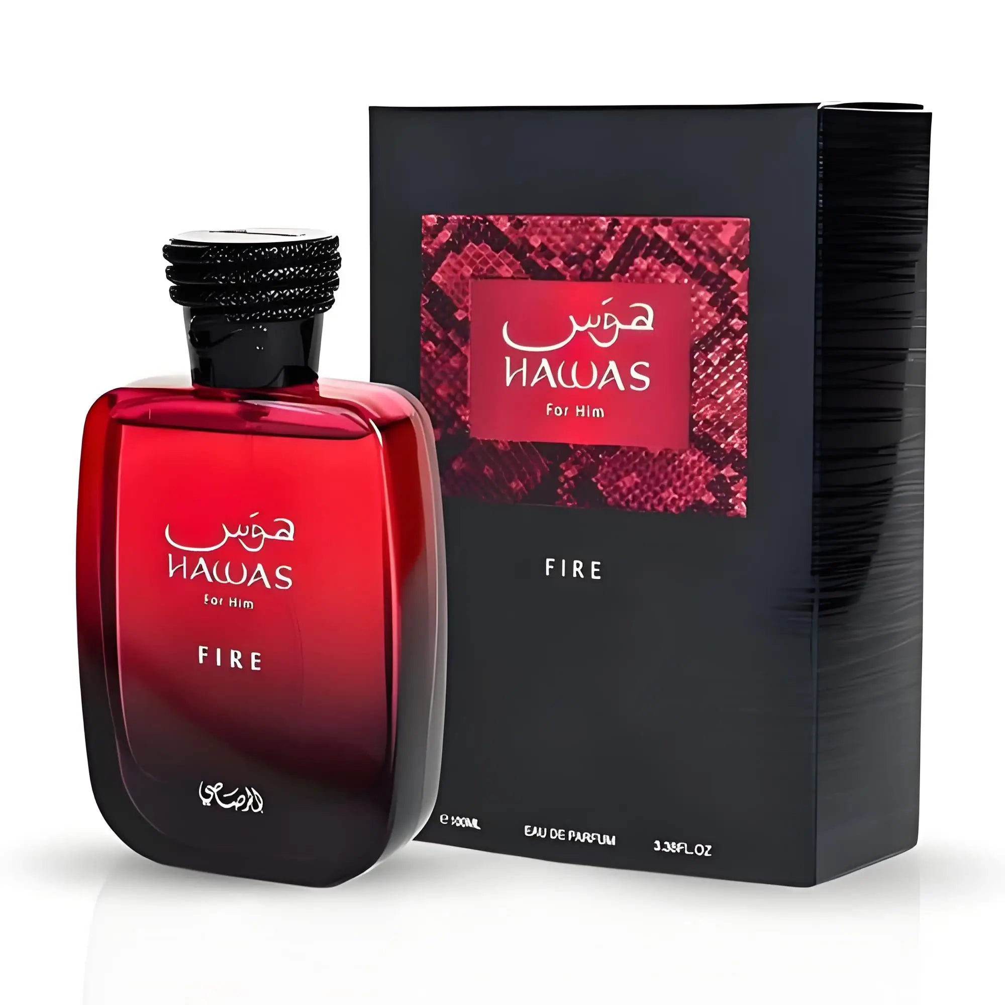 100ML Hawas Fire Eau De Parfum For Men Arabian Woody Long Lasting Fragrance Ideal Gift