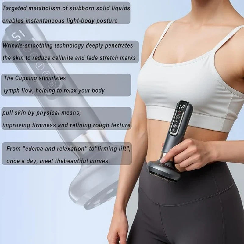 Back Vacuum Cupping Massager With USB Power And 12 Levels