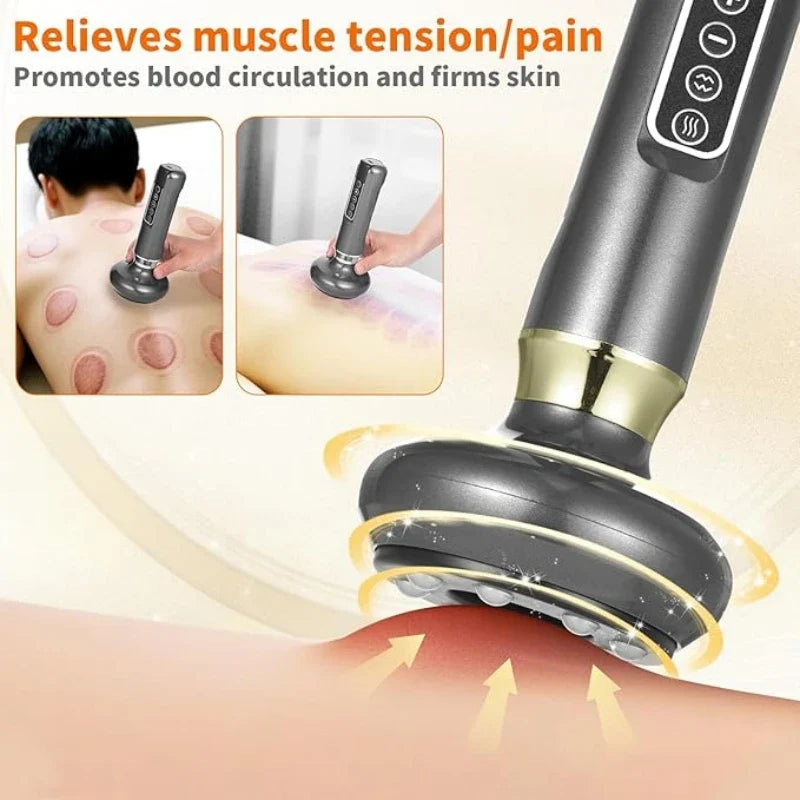 Back Vacuum Cupping Massager With USB Power And 12 Levels