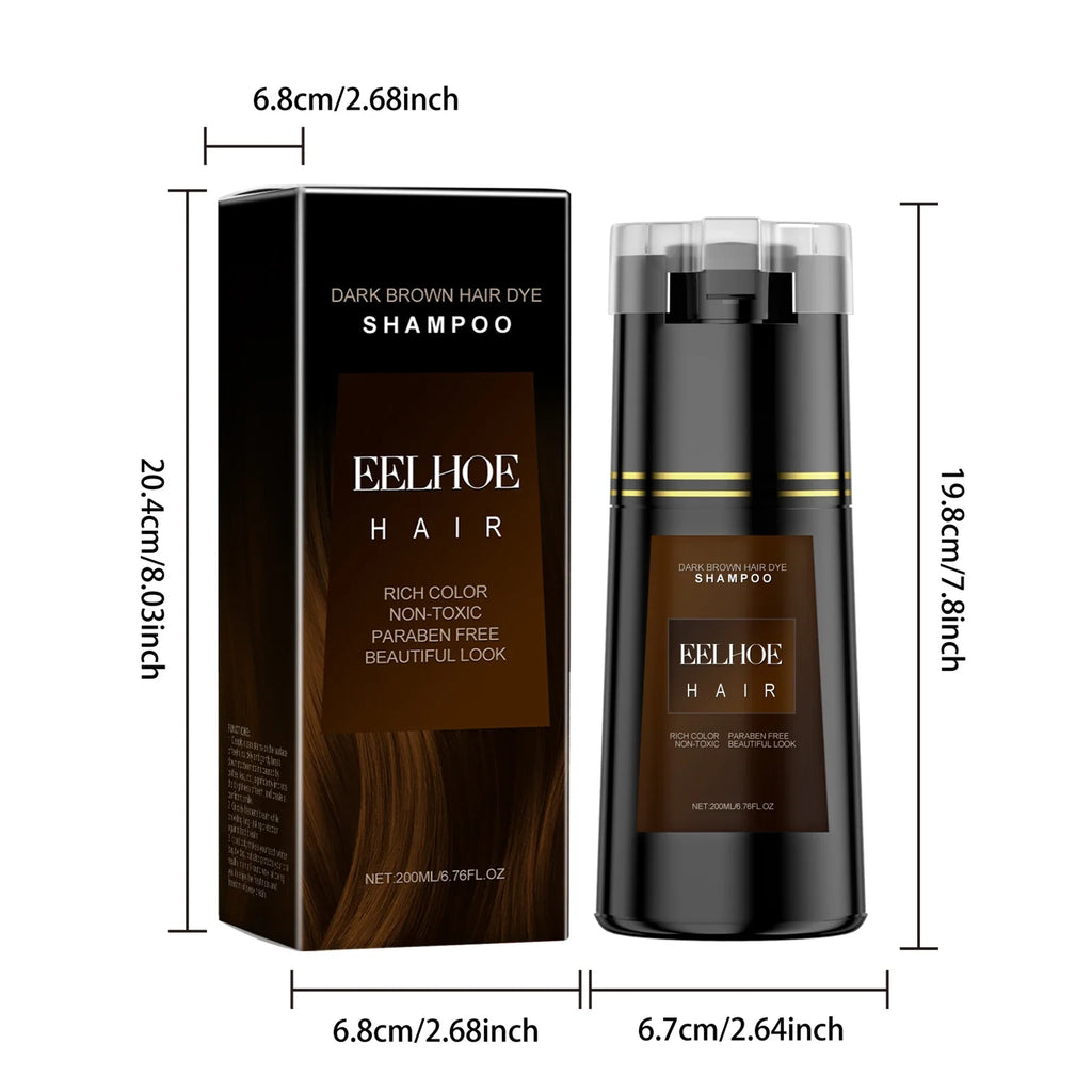 EELHOE Multi Color Hair Dyeing Shampoo Natural Non-irritating Nourish Scalp Easy Coloring Lasting Effect Smoothing Hair Dyeing