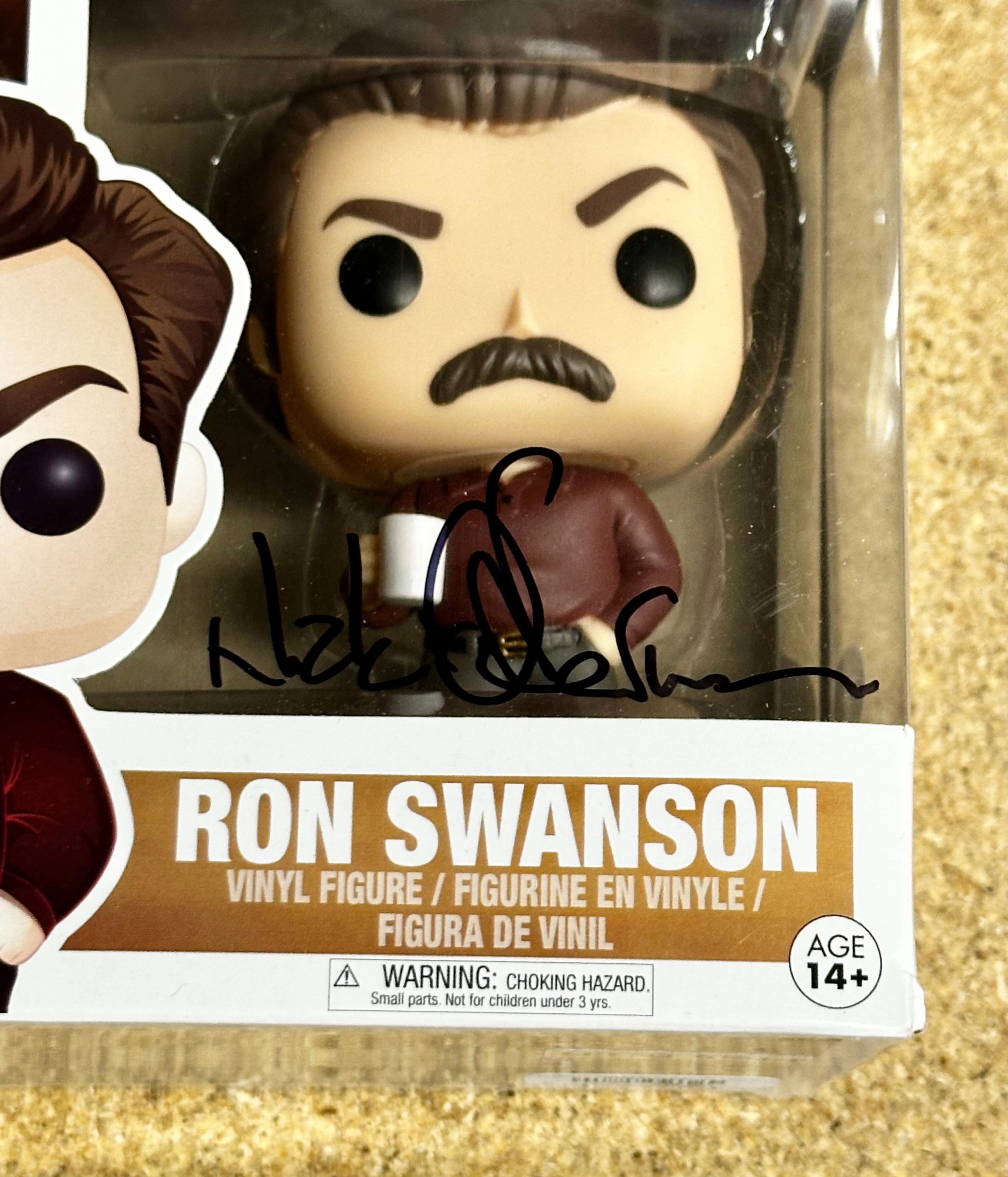 Nick Offerman Signed Ron Swanson Funko Pop! #499 Parks & Rec 2017 With JSA COA