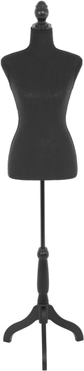 Mannequin Torso Female Manikin Body Dress Form Mannequin 59-67 Inch Lightweight Height Adjustable Wooden Tripod Stand High Densi
