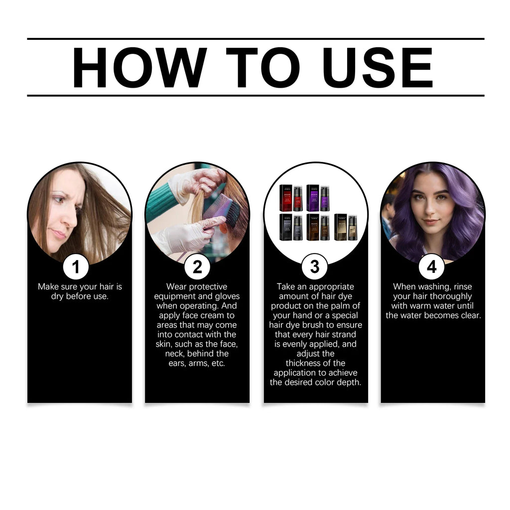 EELHOE Multi Color Hair Dyeing Shampoo Natural Non-irritating Nourish Scalp Easy Coloring Lasting Effect Smoothing Hair Dyeing