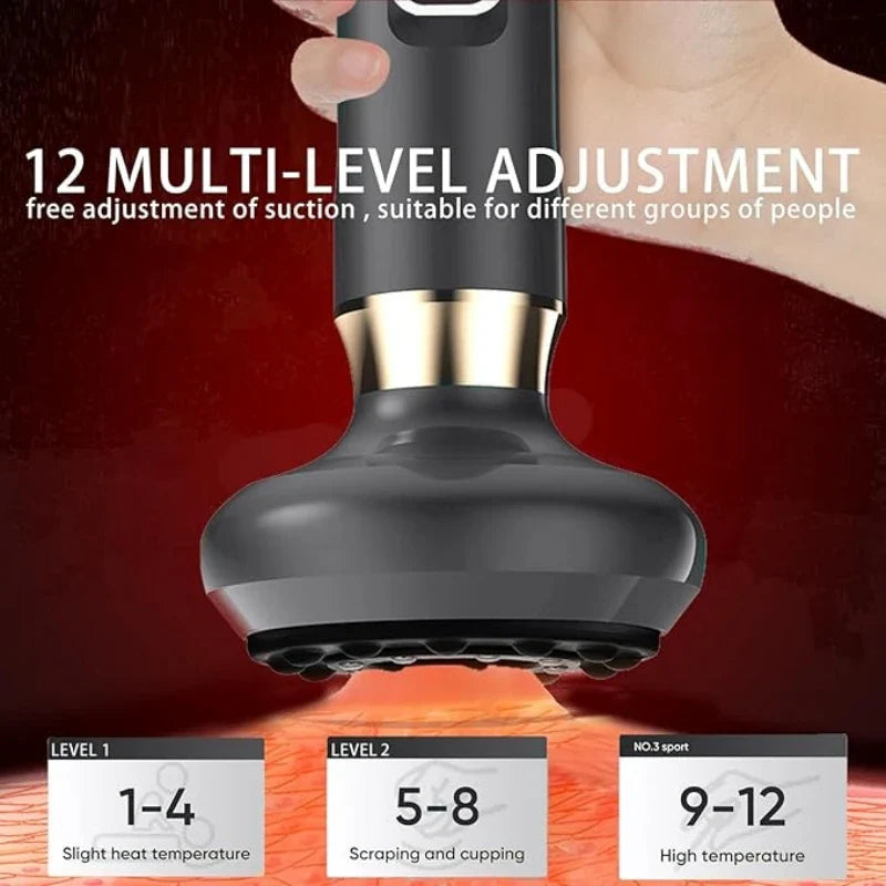 Back Vacuum Cupping Massager With USB Power And 12 Levels