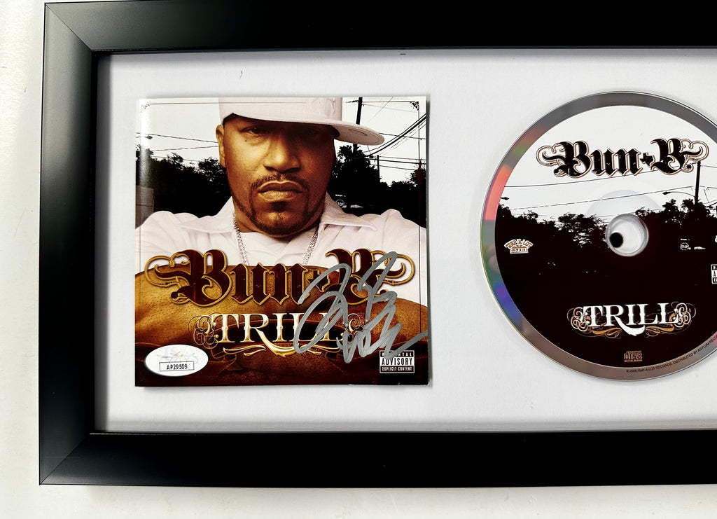 Rapper Bun B Signed Trill CD Booklet Framed With JSA COA Get Draped Throwed