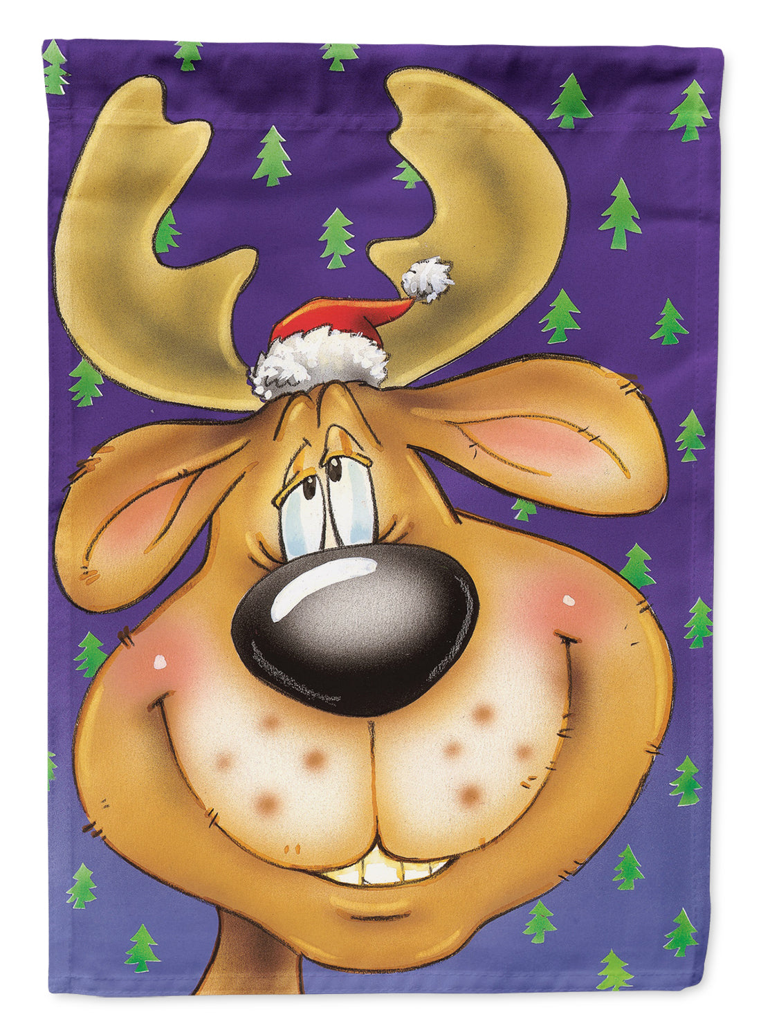 Comic Reindeer Garden Flag Mailbox Decorative Yard Banner Outside Patio Artwork for Flower Beds, Garden Size, Multicolor