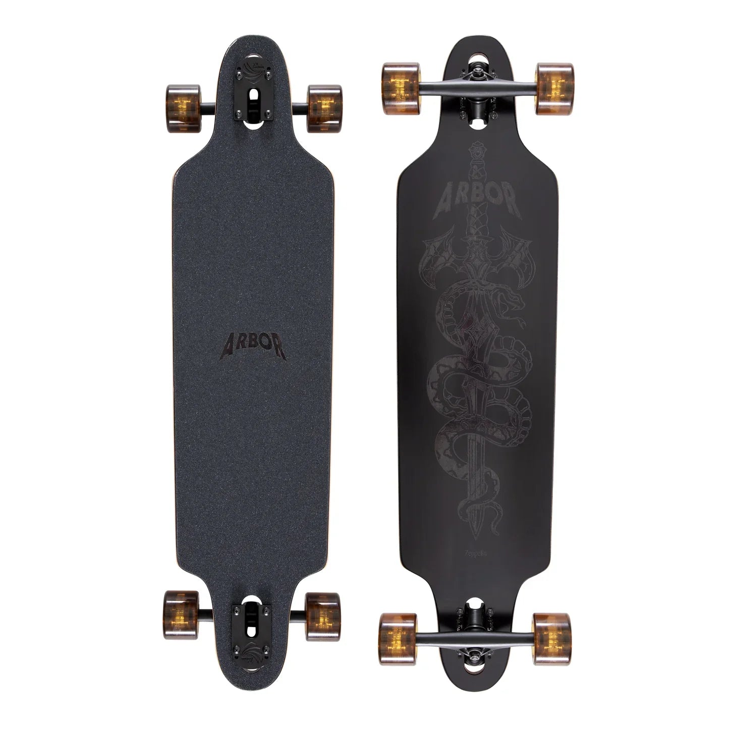 Arbor Journey Nightfall Zeppelin Longboard Complete - 9" Black