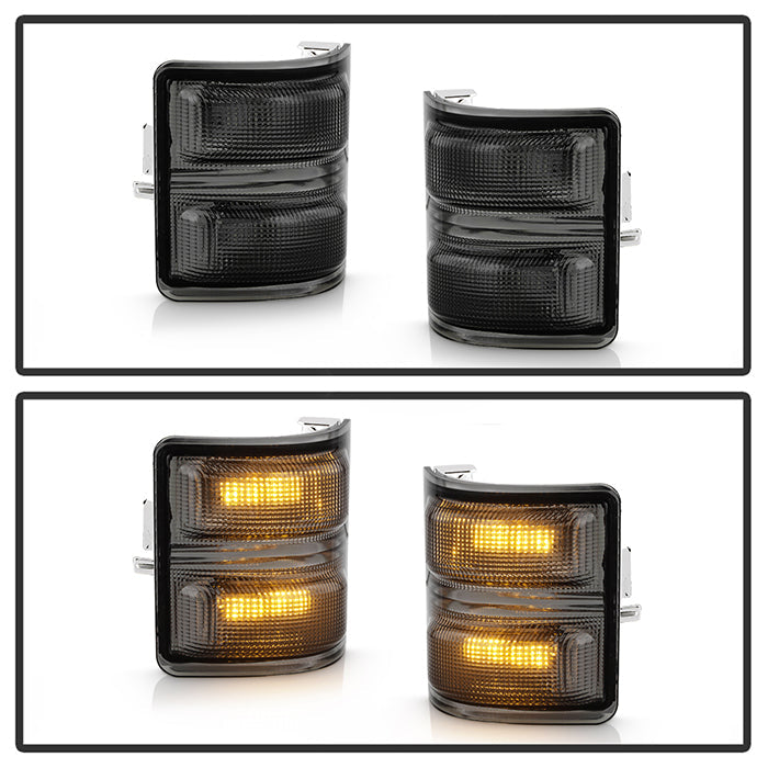 SPYDER xTune Ford Superduty 08-14 F250-F550 Amber LED Mirror Signal Lens - Smoke ACC-LED-FDSD08-MR-SM 9924743