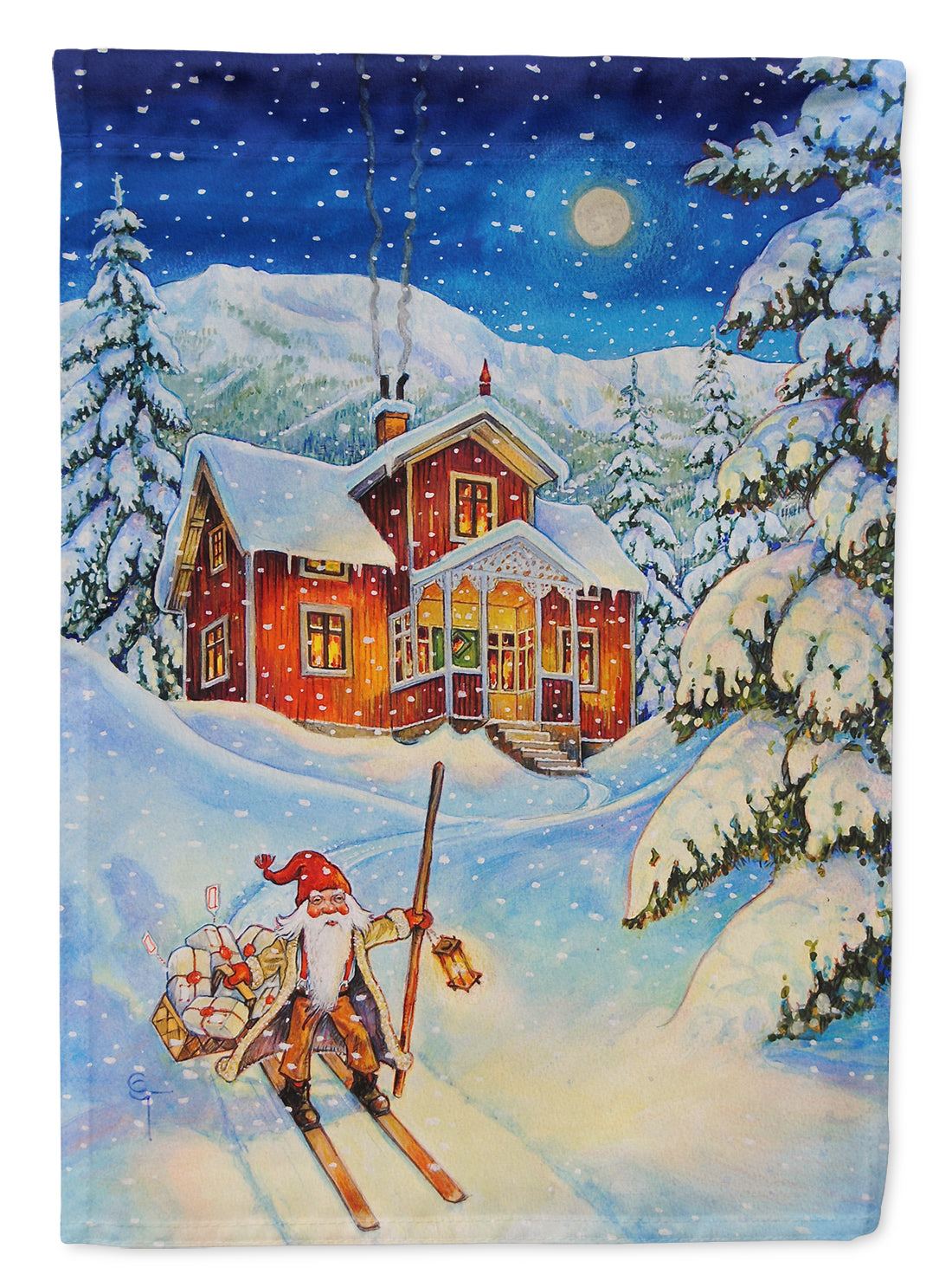 Christmas Gnome Headed out Garden Flag Mailbox Decorative Yard Banner Outside Patio Artwork for Flower Beds, Garden Size, Multicolor