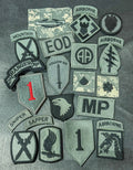 Assorted ACU Patches, Scrolls, Tabs, Ranks, and Badges