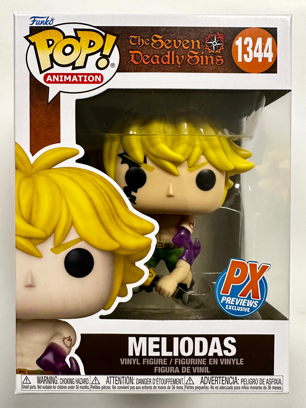 Funko Pop! Animation Meliodas (Demon Mode) #1344 Seven Deadly Sins 2023 PX Preview Exclusive