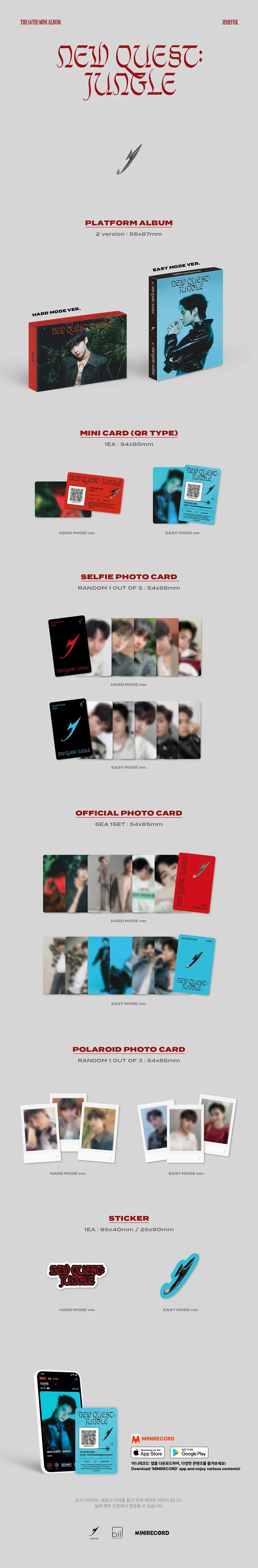 Lee Jinhyuk - New Quest : Jungle 6th Mini Album Platform Ver. (2 Version Set)