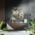 Vintage Beige Poppies Brushed Aluminium Dibond Wall Art