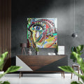 Colorful Abstract Blue Eye Brushed Aluminium Dibond Wall Art